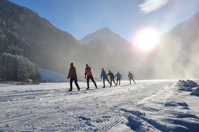 Langlaufunterricht in der Pension Anja in Kleinarl