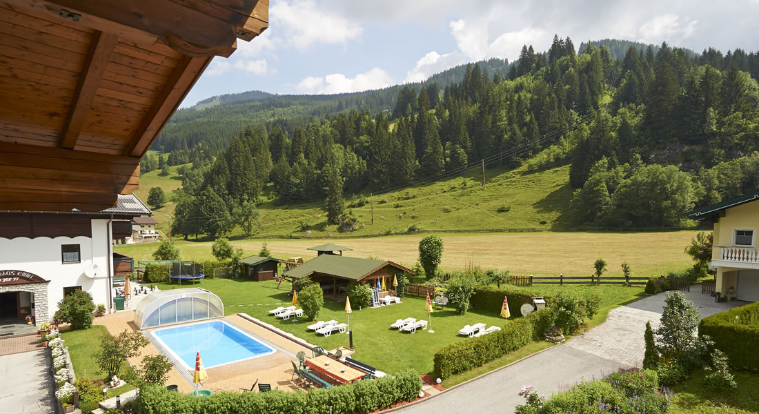 Sommerurlaub in der Pension Anja in Kleinarl, mitten in den Bergen in Salzburg, Österreich